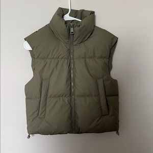 Olive Green Puffer Vest
